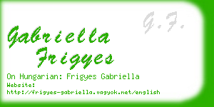 gabriella frigyes business card